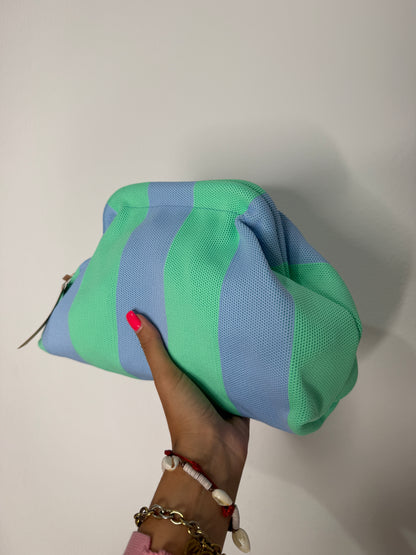 CLUTCH BICOLOR AQUA