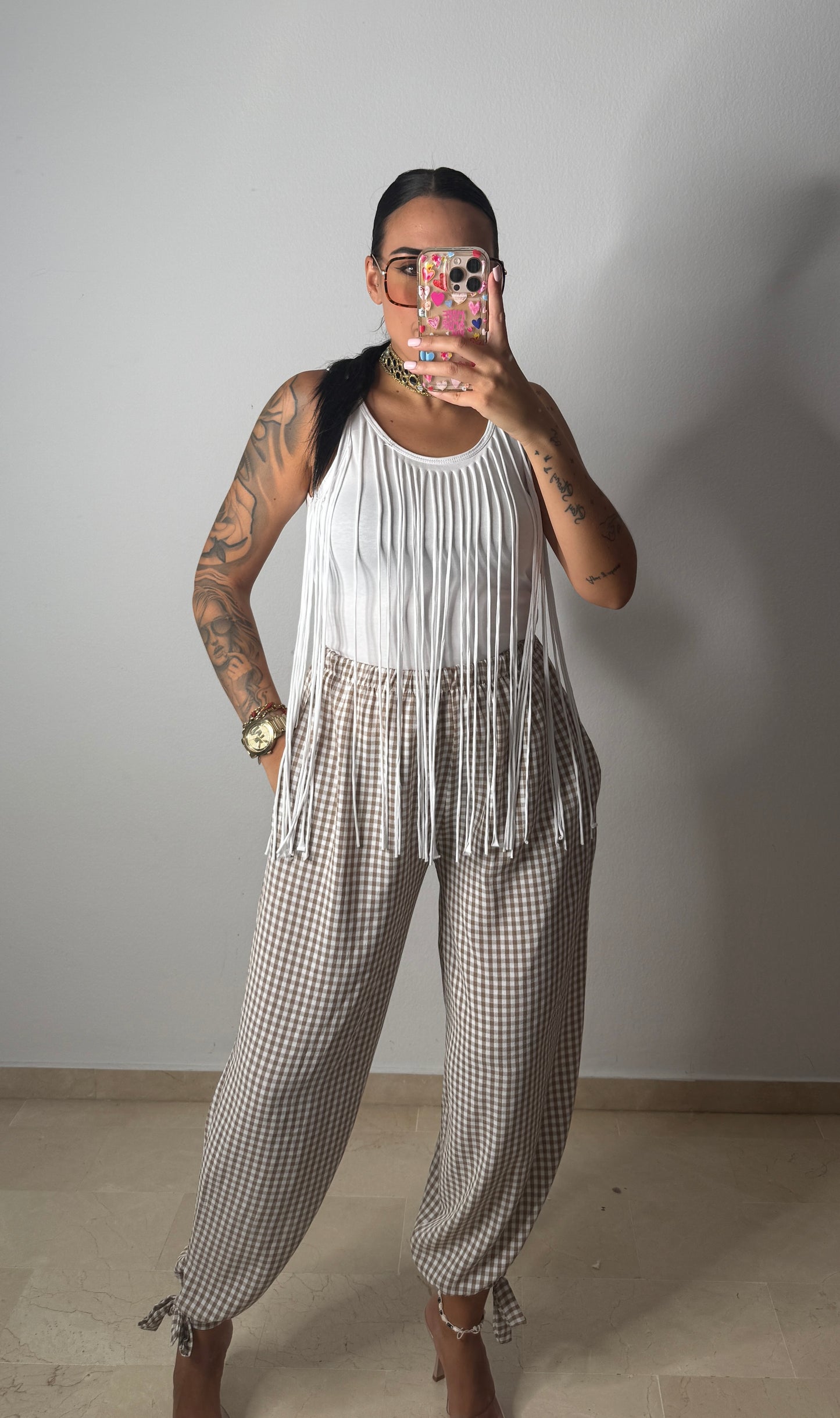 PANTALÓN VICHY DETAIL LAZADA