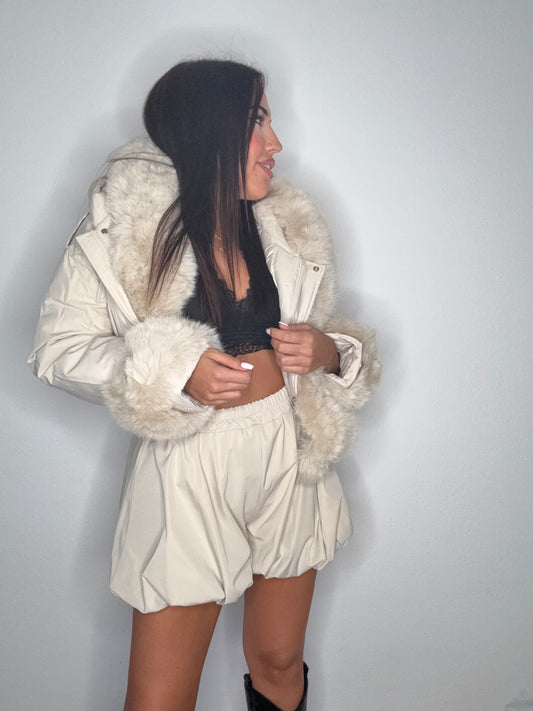 SHORT GLOBO BEIGE