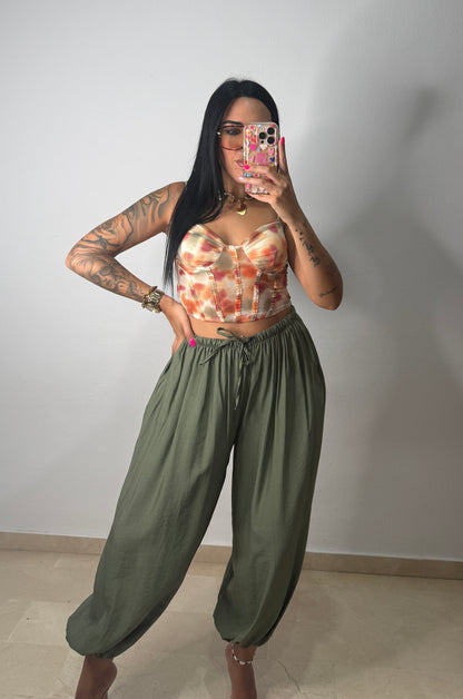 PANTALÓN BOMBACHO CAQUI