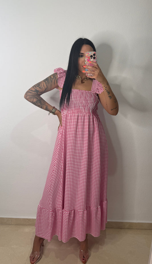 VESTIDO VICHY PINK