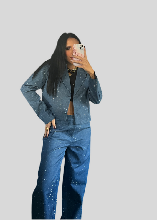 TRAJE DENIM PEDRERIA