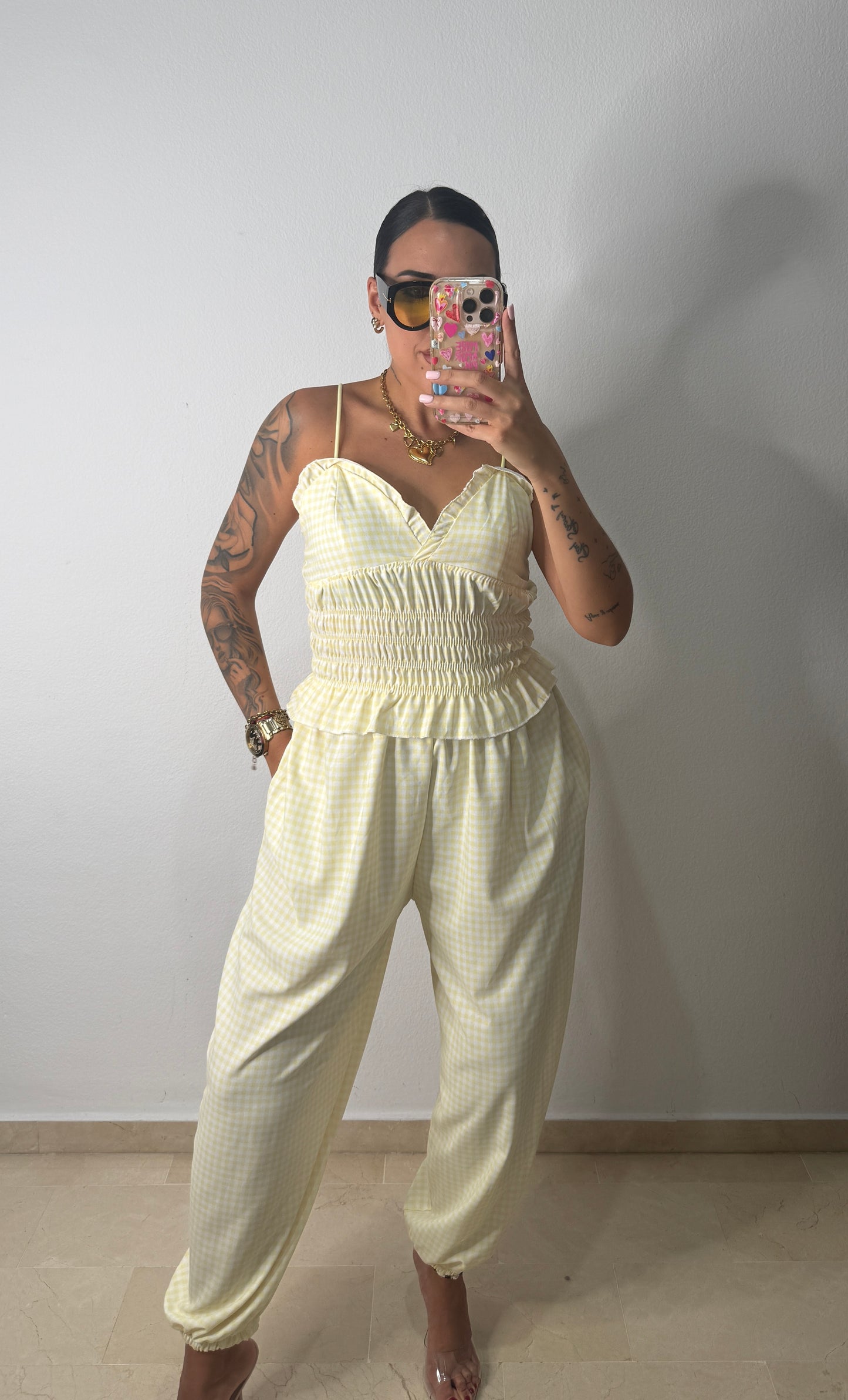 CONJUNTO VICHY YELLOW