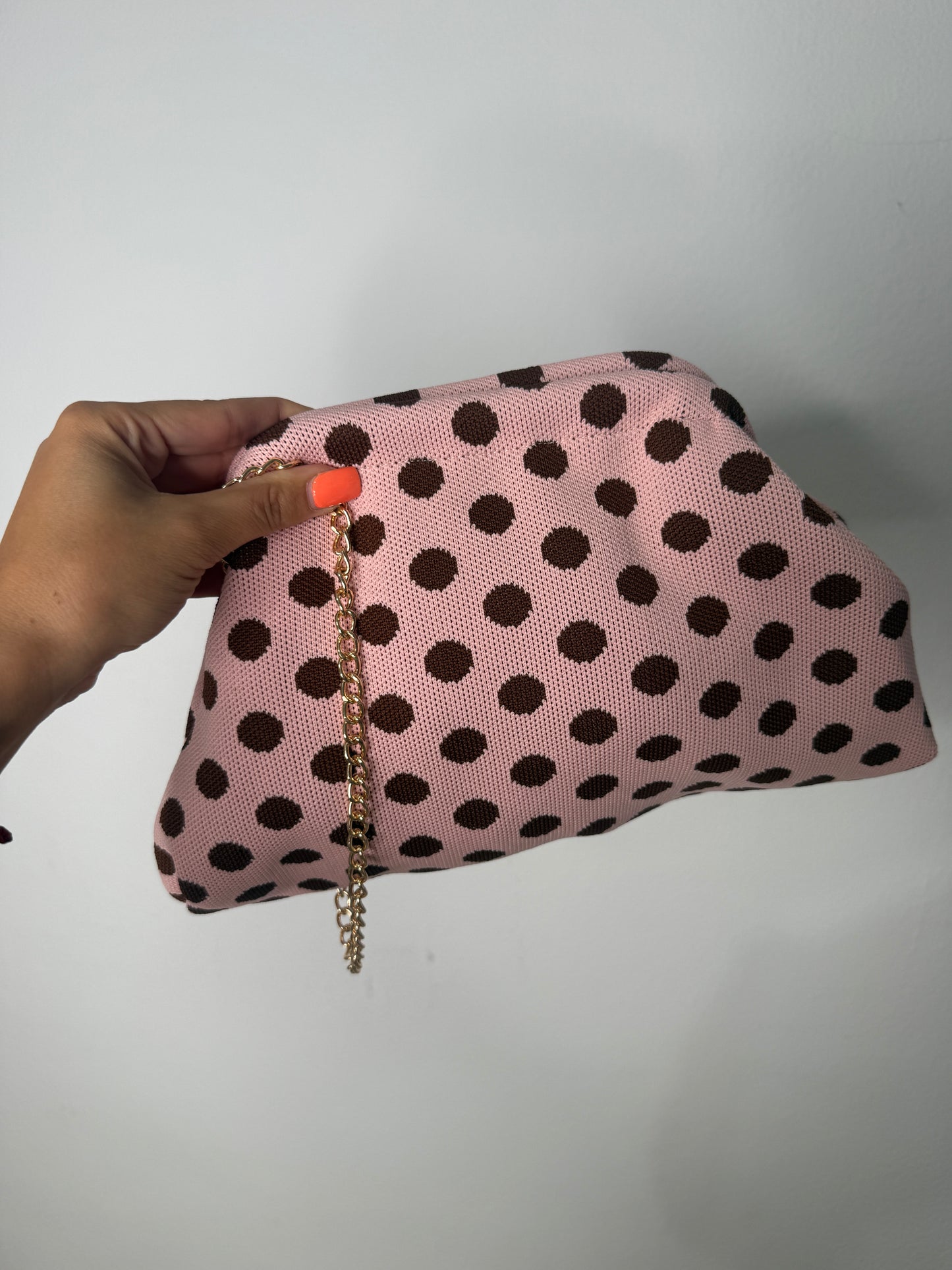 CLUTCH POLKA DOT PINK