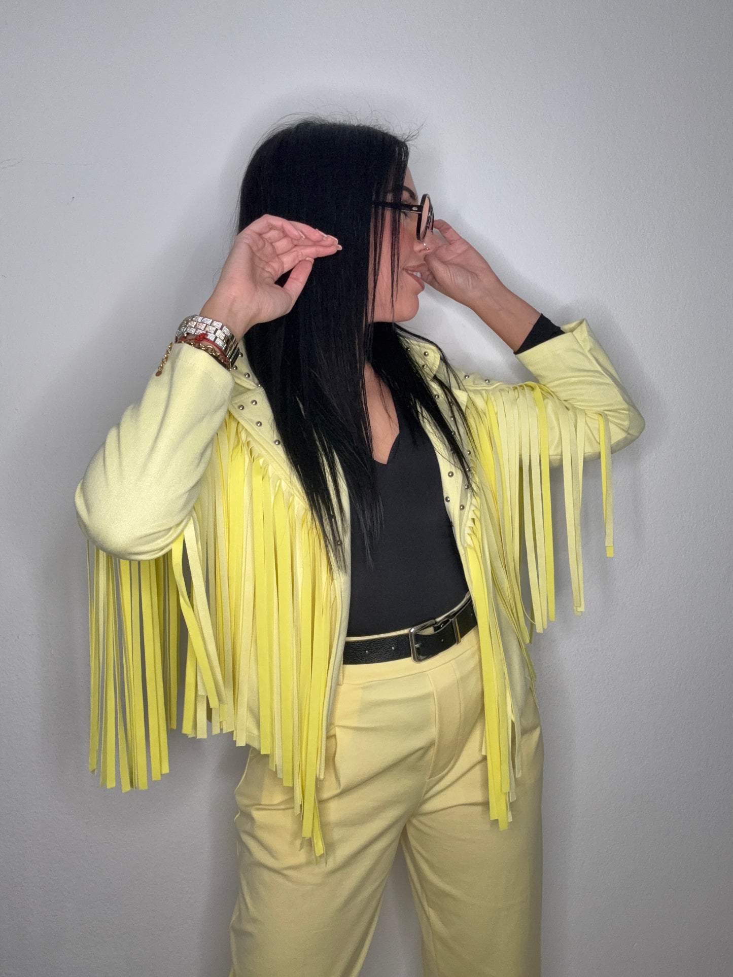 CHAQUETA ANTELINA TACHAS YELLOW