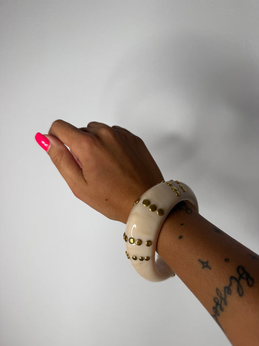 PULSERA EFECTO MARMOL BEIGE