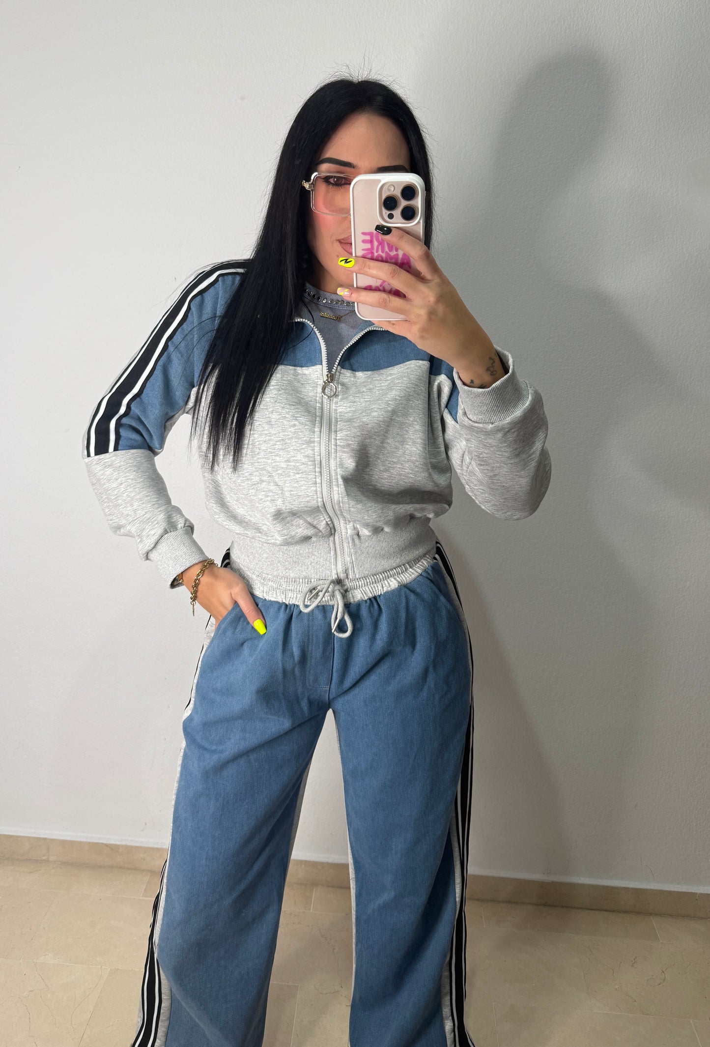 CHANDAL DENIM COMBI GREY