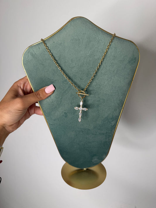 COLLAR CROSS ACERO