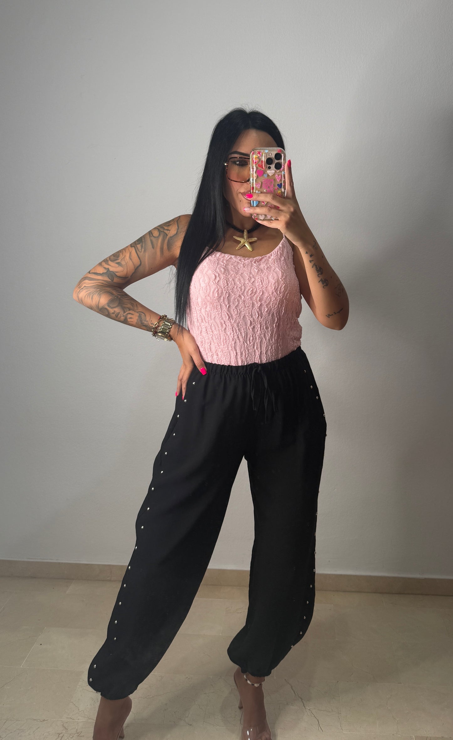 PANTALÓN TACHAS BLACK