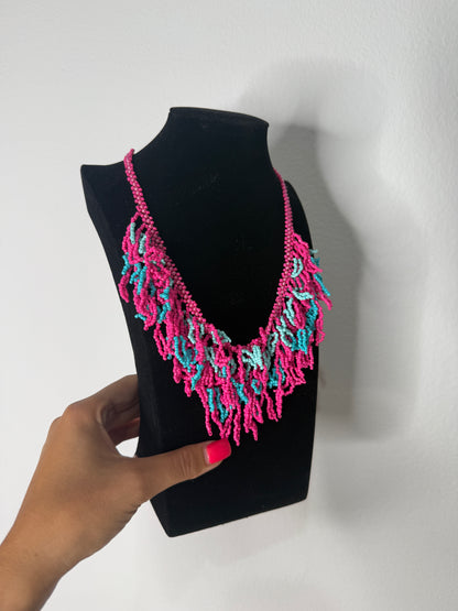 COLLAR BICOLOR PINK BLUE
