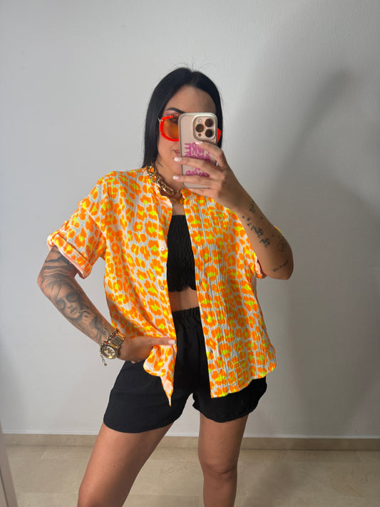 CAMISA NEON LEO ORANGE