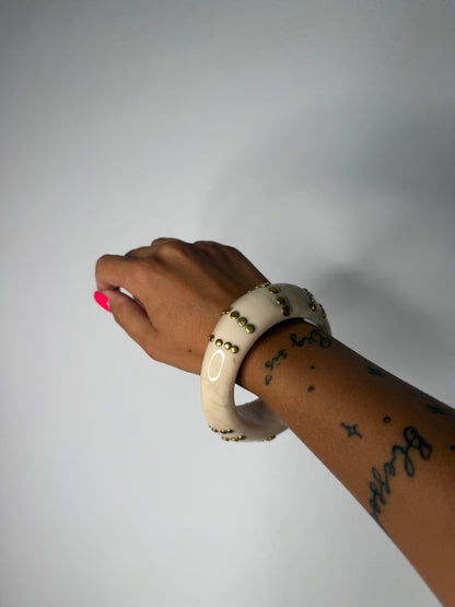 PULSERA EFECTO MARMOL BEIGE