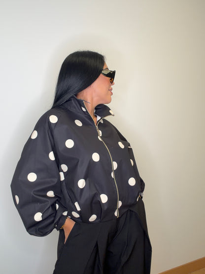 BOMBER POLKA DOT BLACK