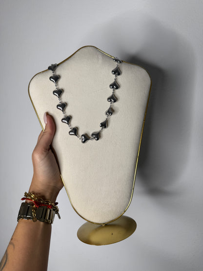 COLLAR CORAZÓN PLATEADO