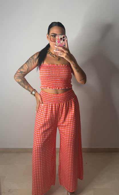 CONJUNTO CELIA FUCSIA NARANJA