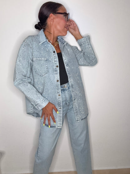 SOBRECAMISA DENIM GLITTER
