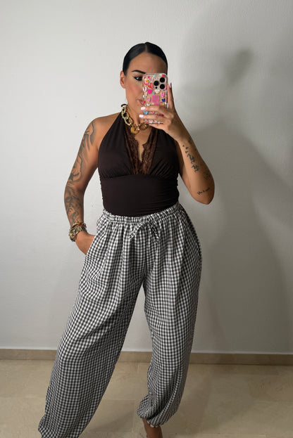 PANTALÓN BOMBACHO VICHY CHOCÓ