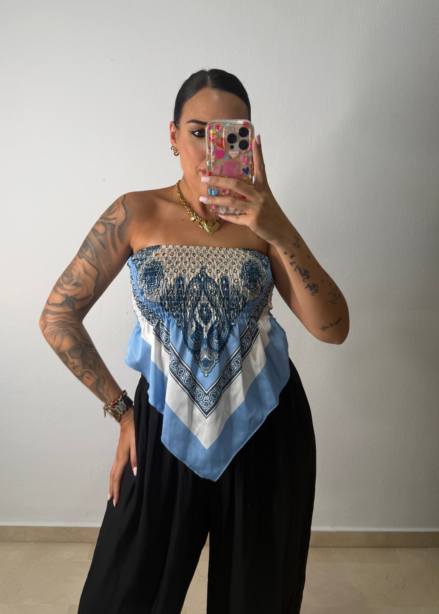 TOP PAÑUELO BLUE