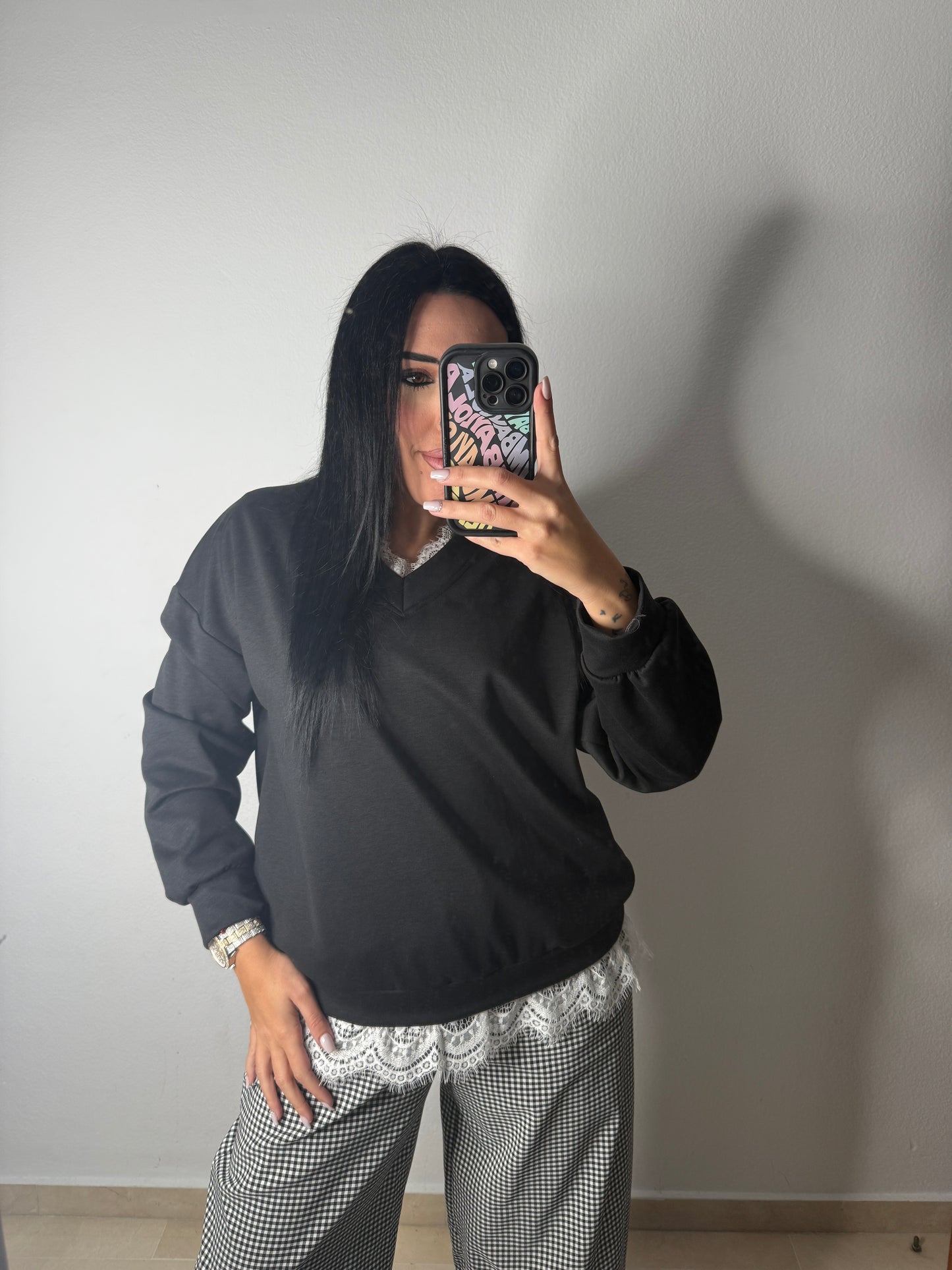 SUDADERA DETAIL ENCAJE