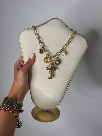 COLLAR ABALORIOS ACERO