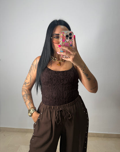 TOP LACE BROWN