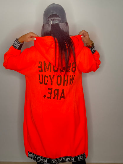 CHAQUETA MAXI NEON ORANGE