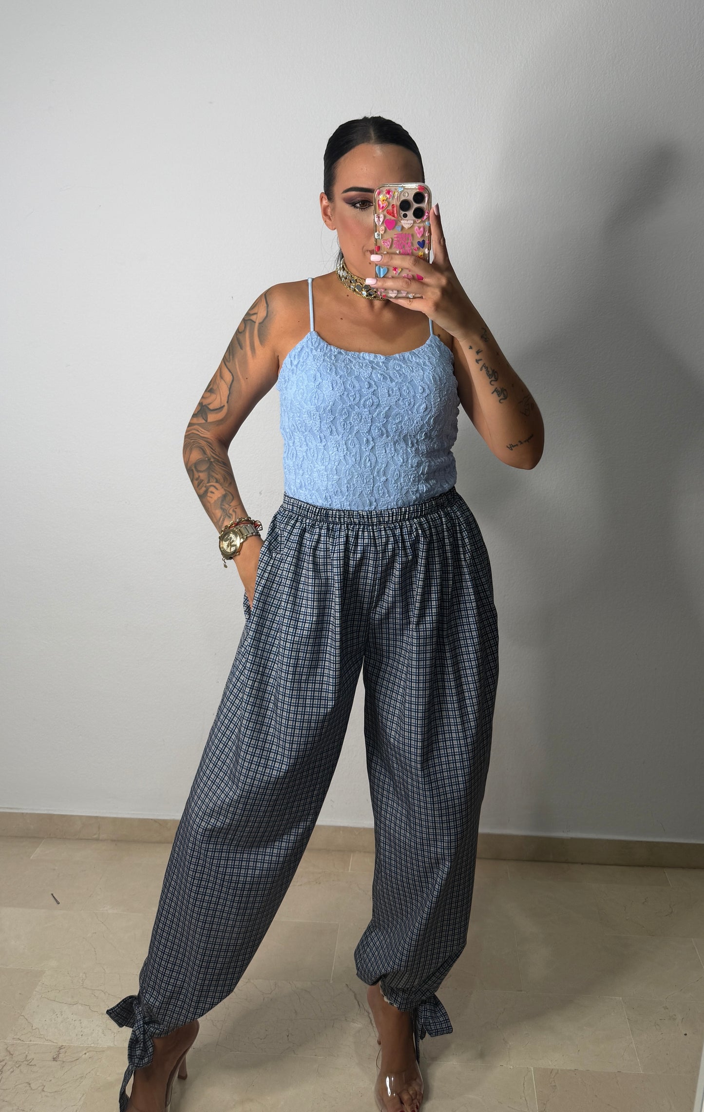 PANTALÓN GLOBO MAR BLUE