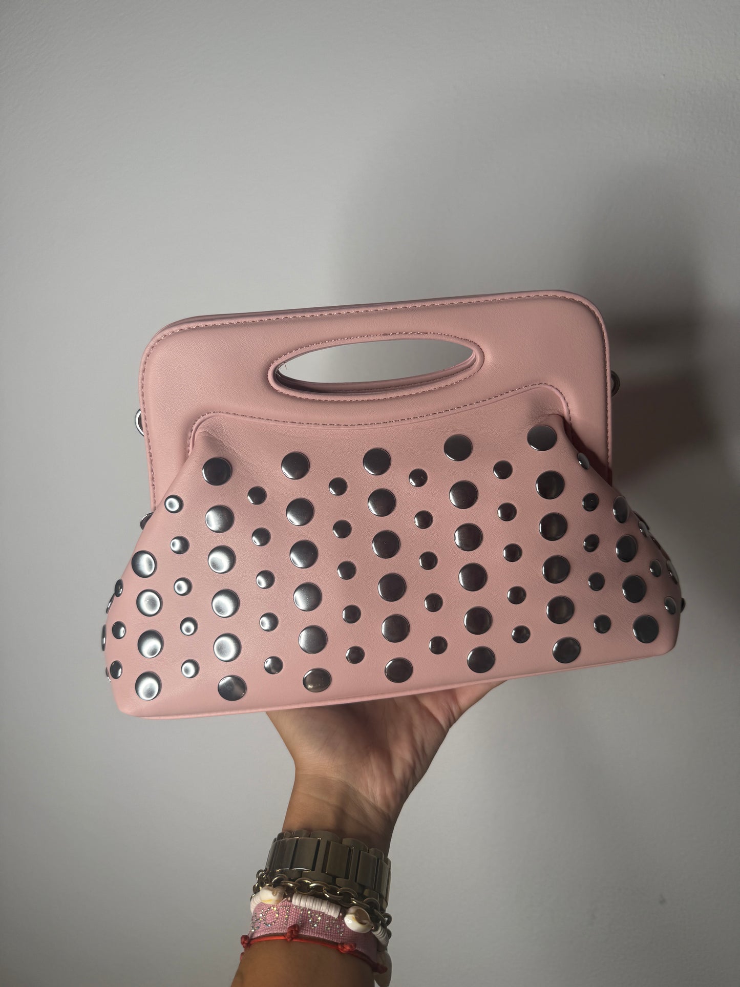 BOLSO TACHAS PINK