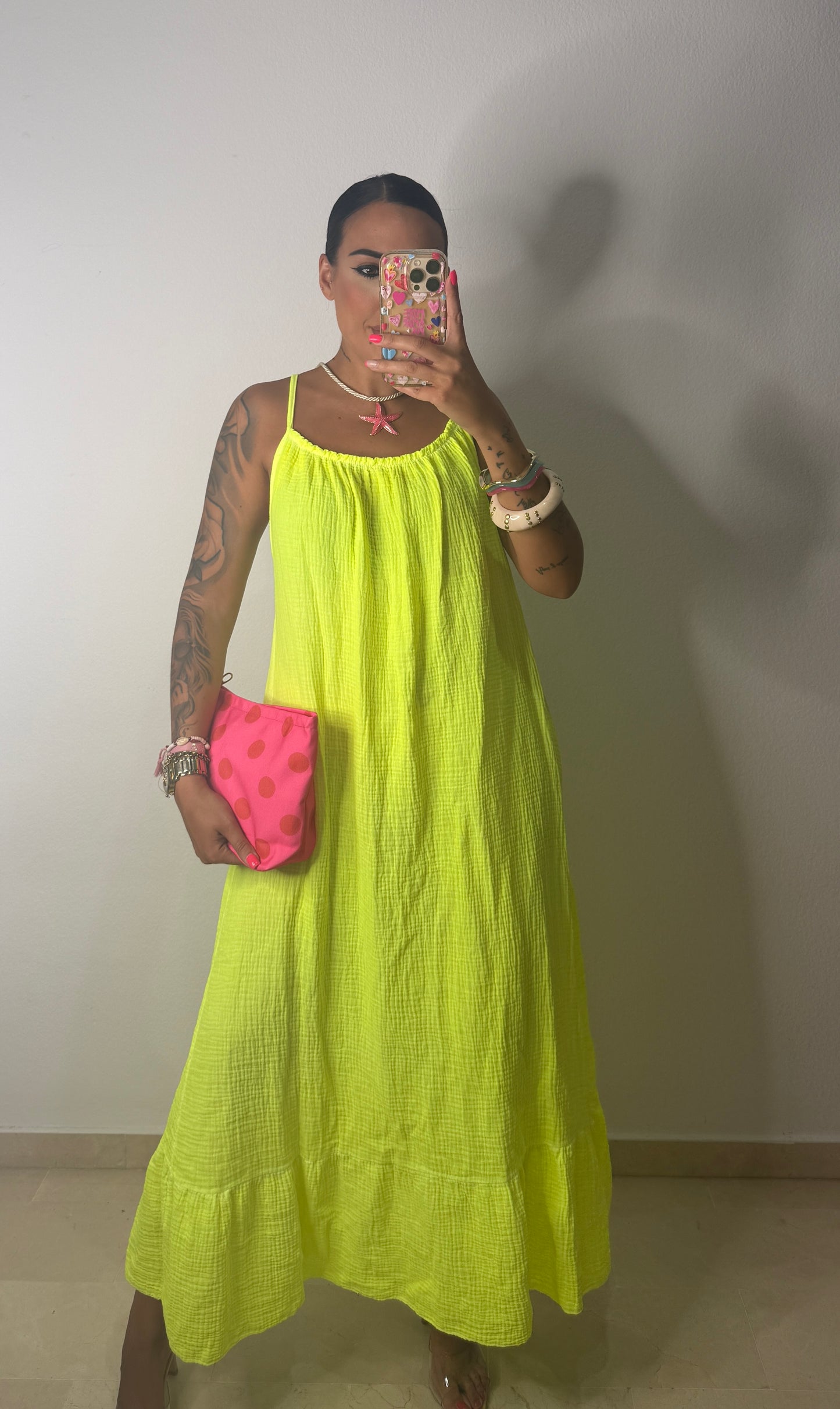 VESTIDO MENORCA FLÚOR YELLOW