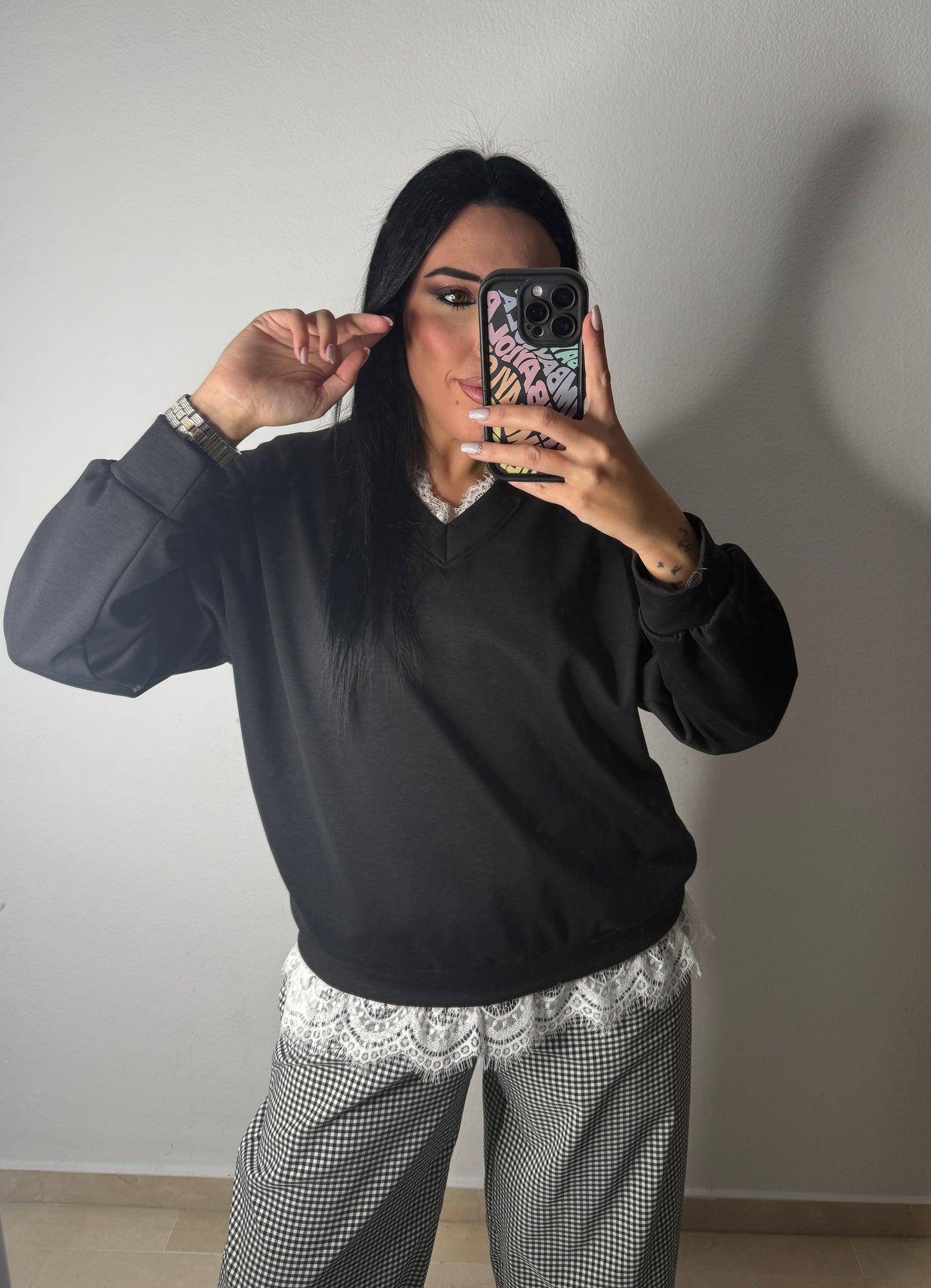 SUDADERA DETAIL ENCAJE