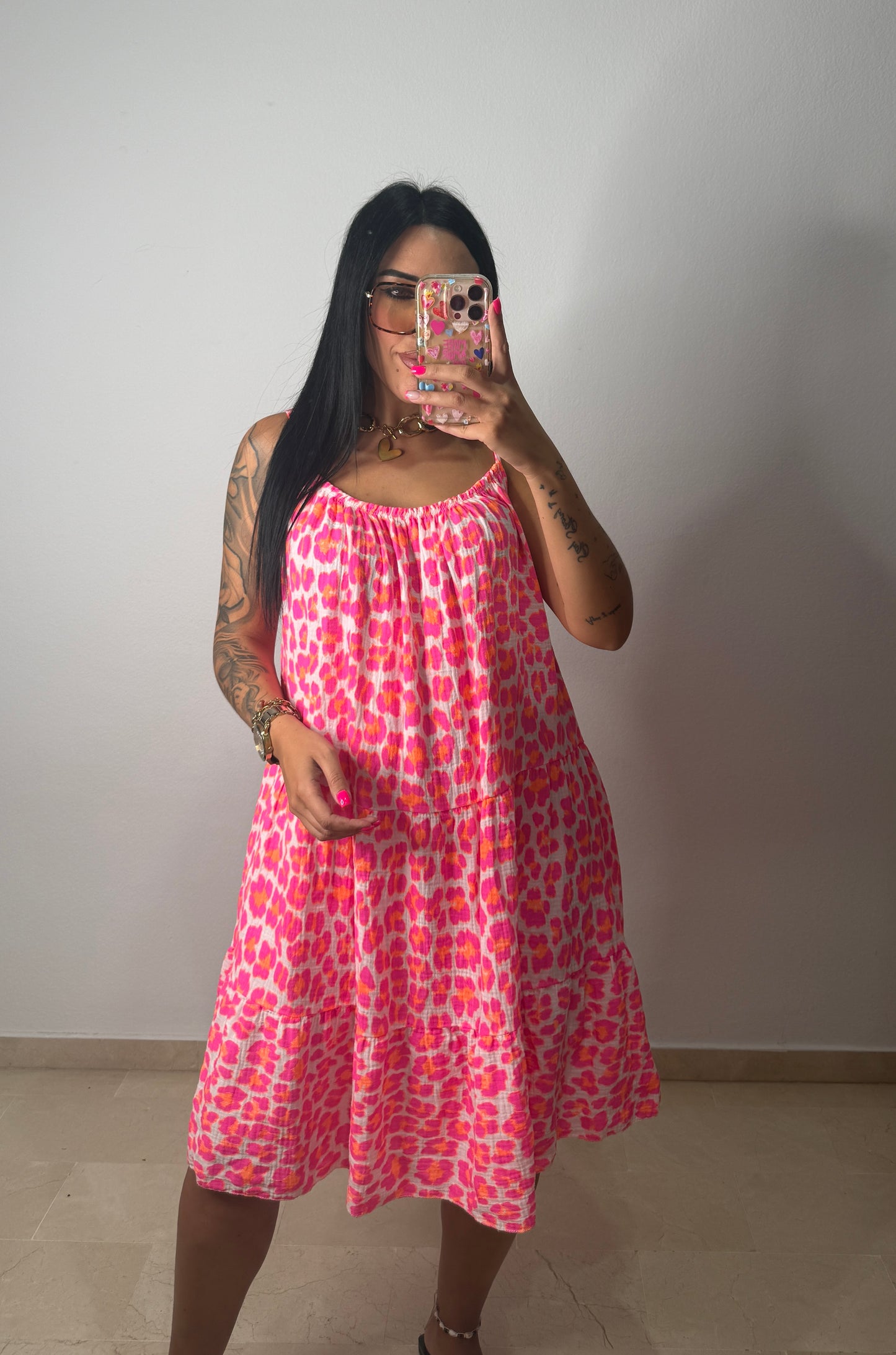 VESTIDO NEON LEO PINK