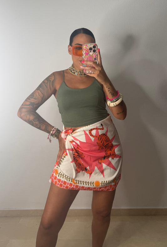 FALDA PAREO SHORT TIGER