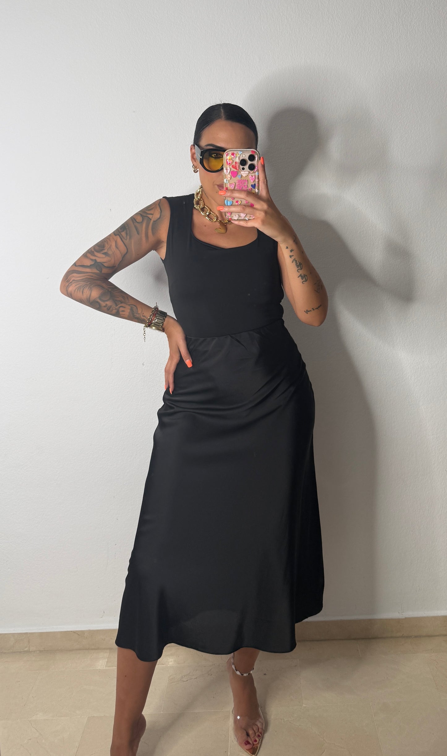 FALDA SATÉN BLACK
