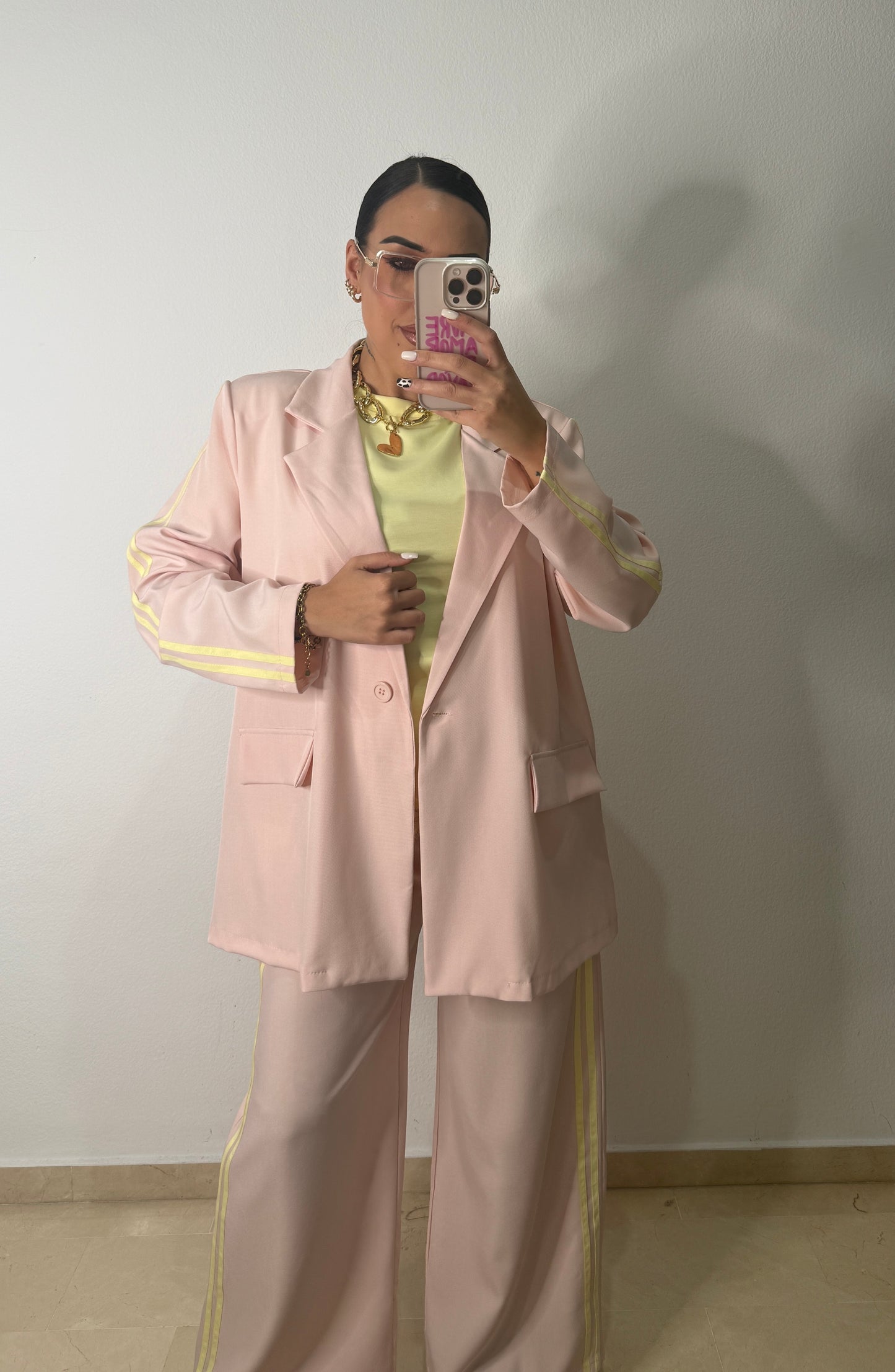 TRAJE OVER DOBLE LÍNEA PINK