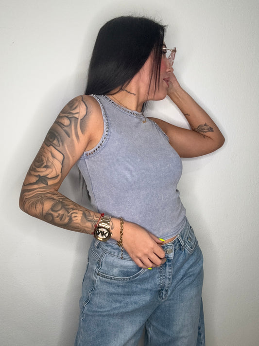 CAMISETA EFECTO LAVADO TACHAS