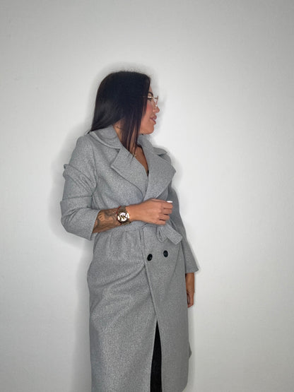 GABARDINA PAÑO GREY