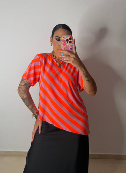 CAMISETA FLÚOR ASIMÉTRICA