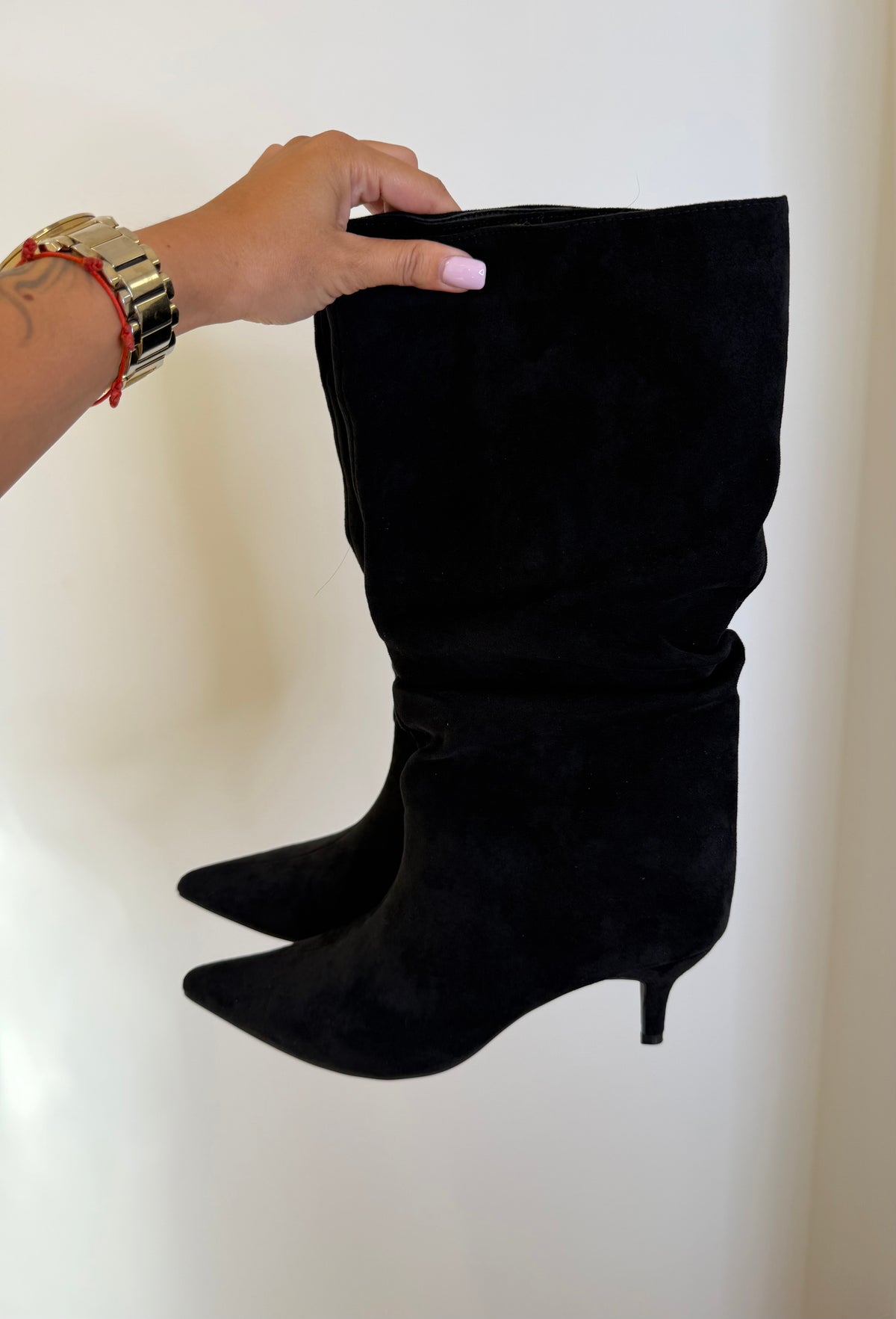 BOTA FRUNCE KITTEN BLACK