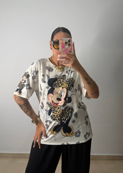 CAMISETA LUXURY MINNIE ANIMAL PRINT