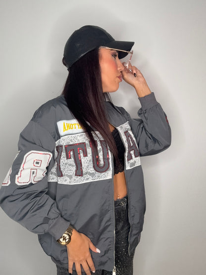 BOMBER LUXURY LACE GREY