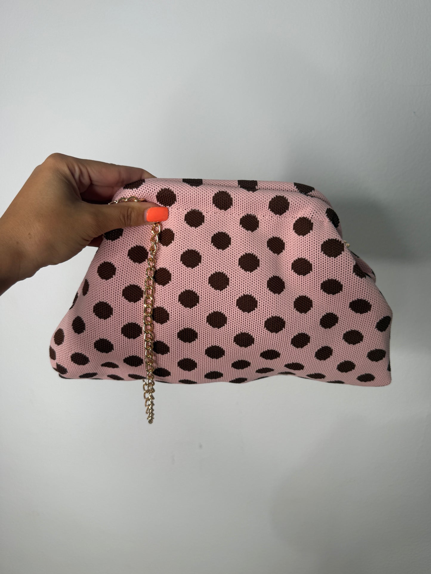 CLUTCH POLKA DOT PINK