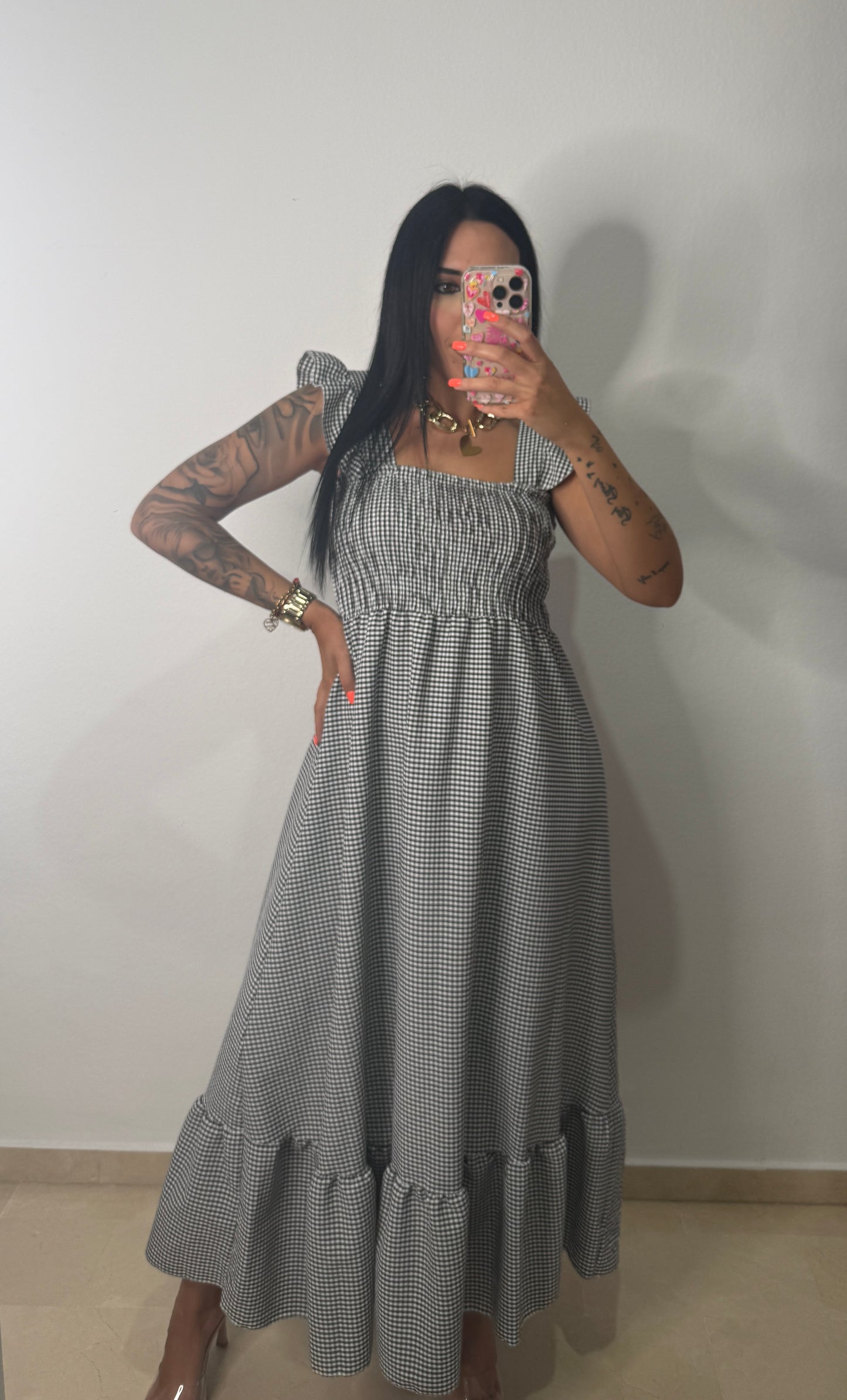 VESTIDO VICHY BLACK