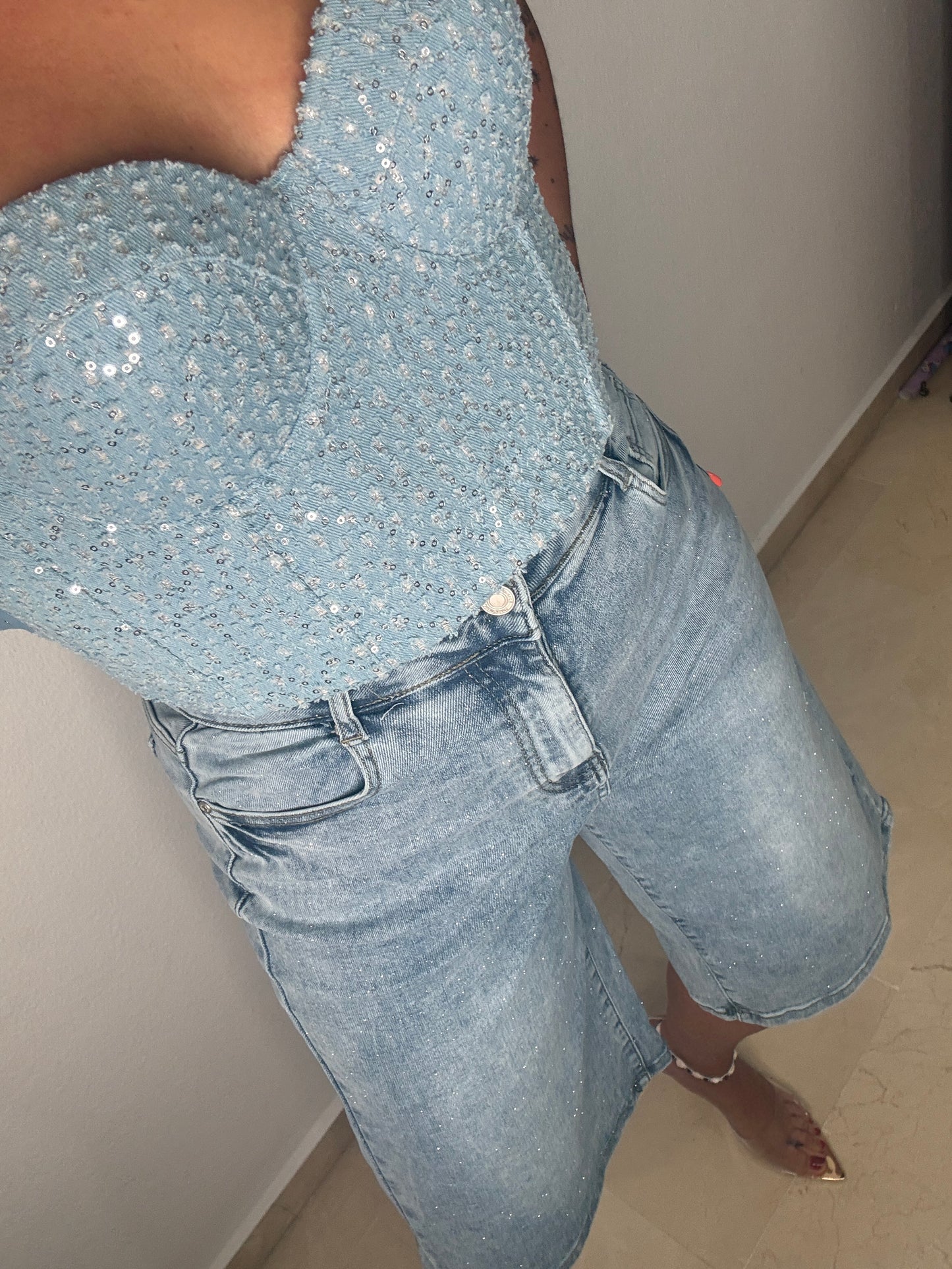 BERMUDA DENIM GLITTER