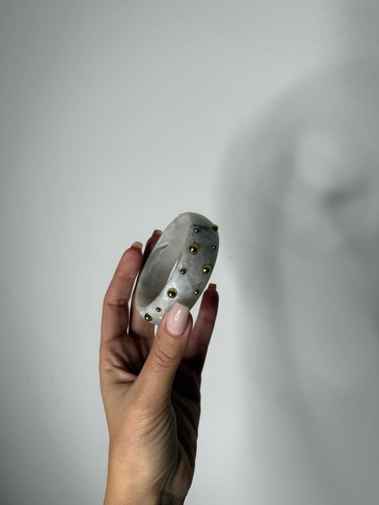 BRAZALETE TACHUELAS EFECTO MARMOL