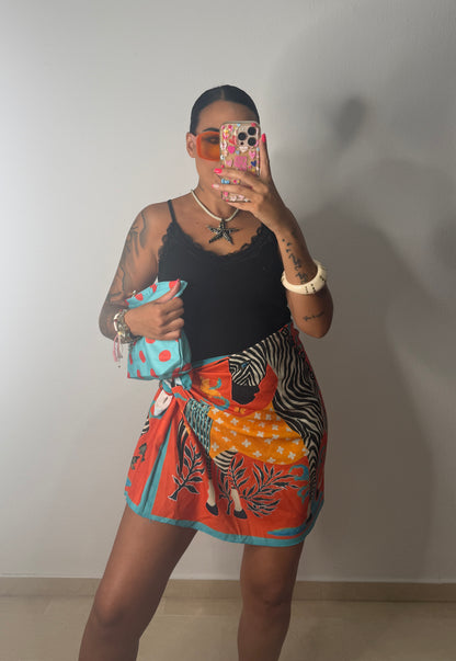 FALDA PAREO SHORT ZEBRA