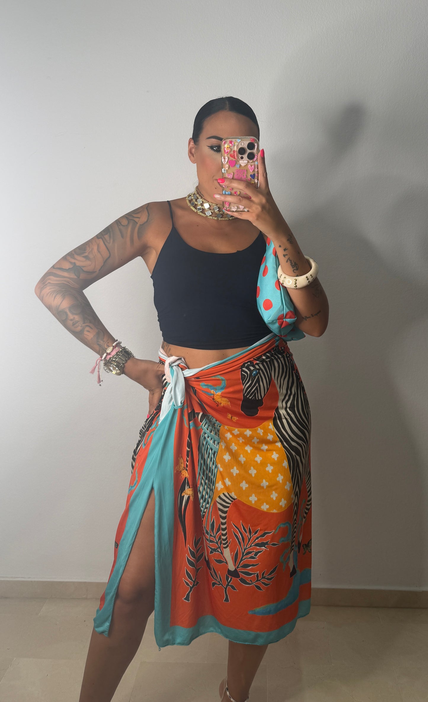 FALDA PAREO MIDI ZEBRA