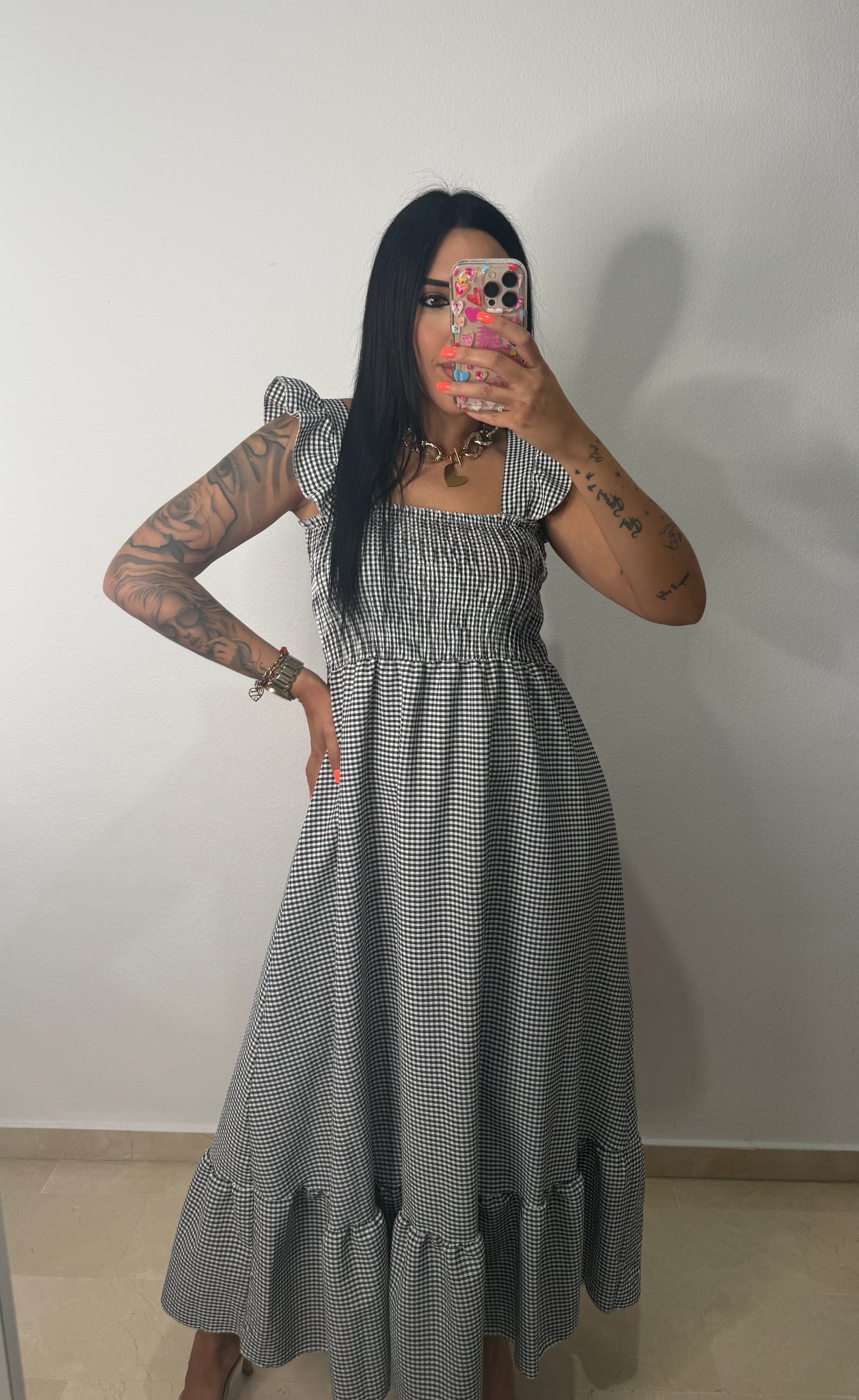 VESTIDO VICHY BLACK