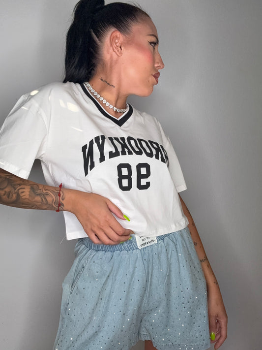 CAMISETA CROP BROOKLYN