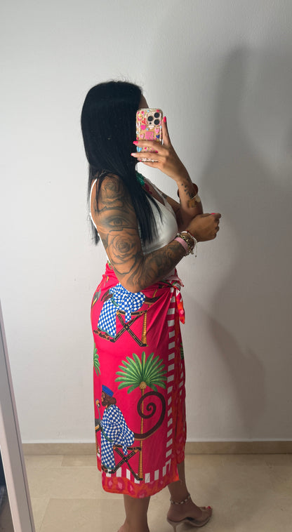 FALDA PAREO MIDI JUNGLE