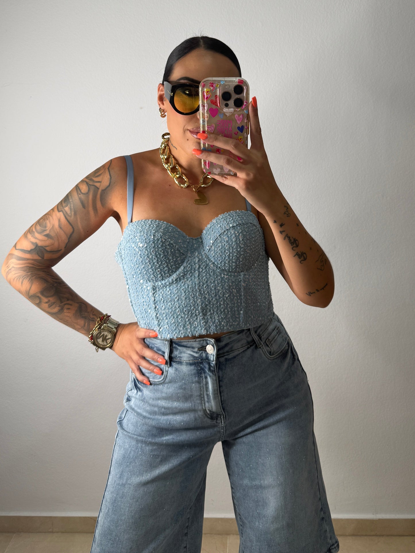 BERMUDA DENIM GLITTER